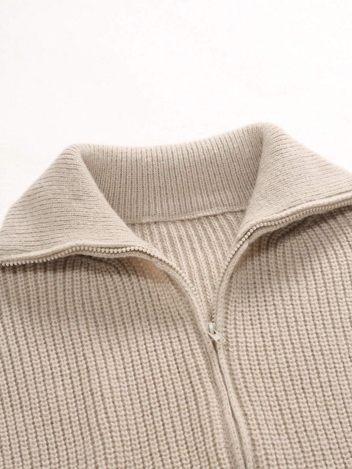 Strickjacke mit Reißverschluss