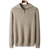 PULLOVER MIT HALBEM REISSVERSCHLUSS AUS 100% KASCHMIR