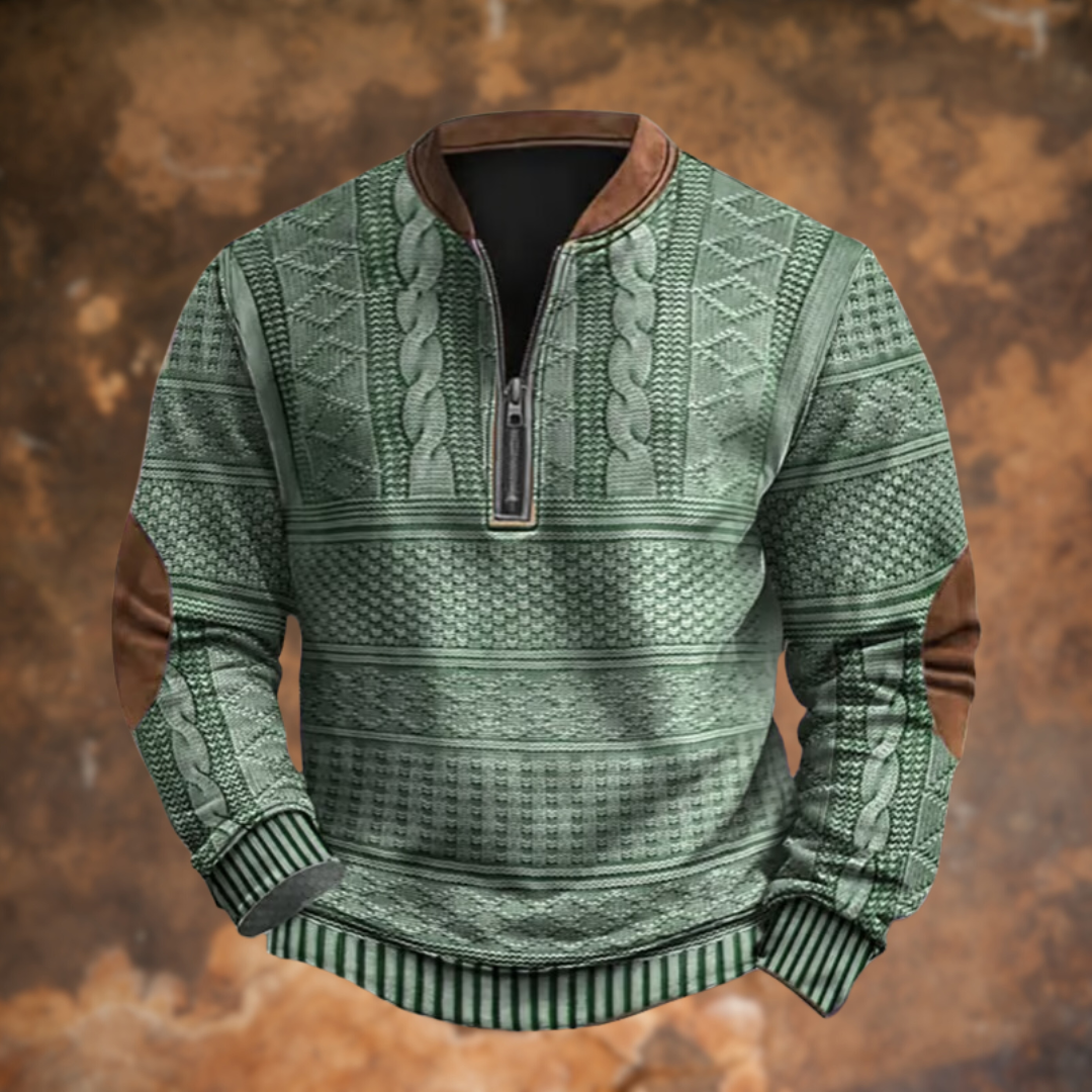Vedore – Knitted Sweater with Zipper Detail