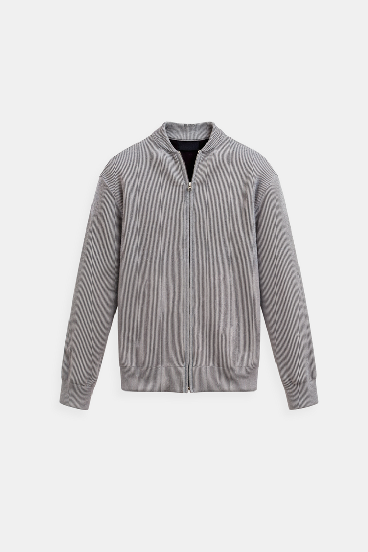 VEDORE Strickjacke mit Rundhalsausschnitt, solide gestrickt