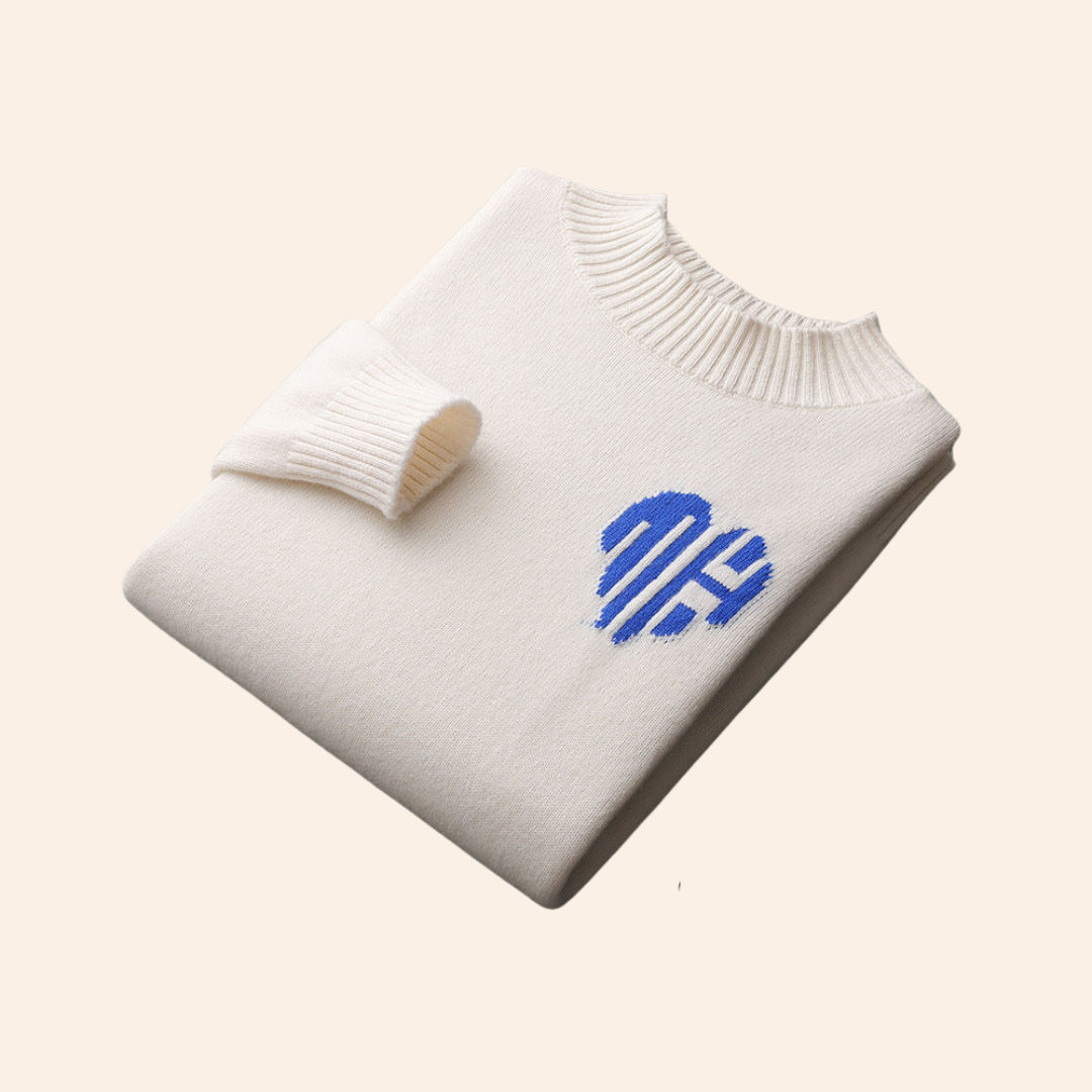 HERZ-PULLOVER AUS 100% KASCHMIR