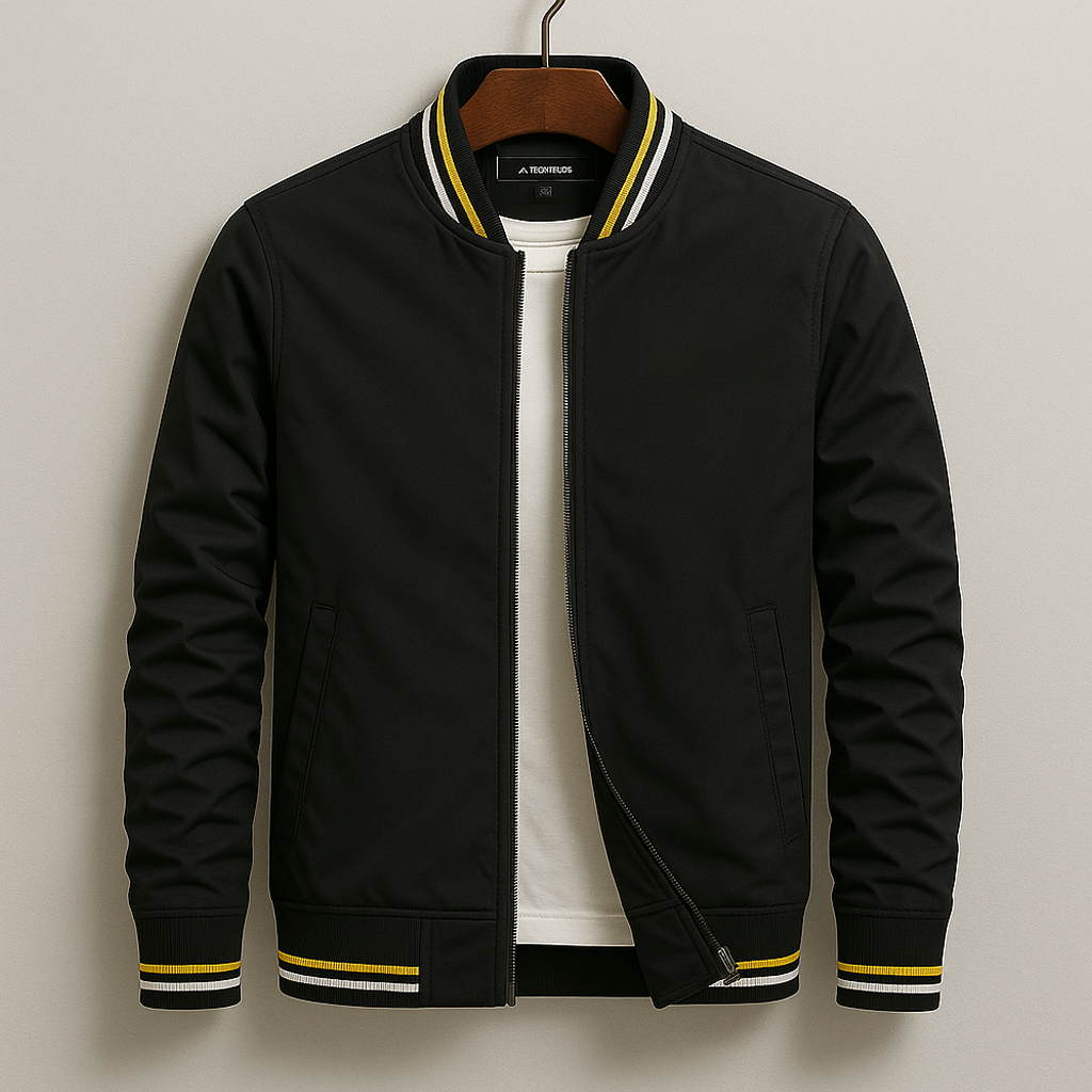 VEDORE™ | Elegant Striped Bomber Jacket