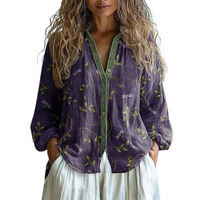 Aodhán – Vintage Leaf Print Blouse