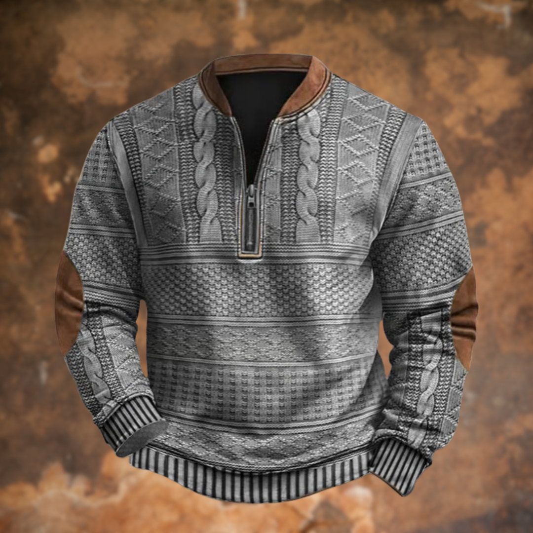 Vedore – Knitted Sweater with Zipper Detail