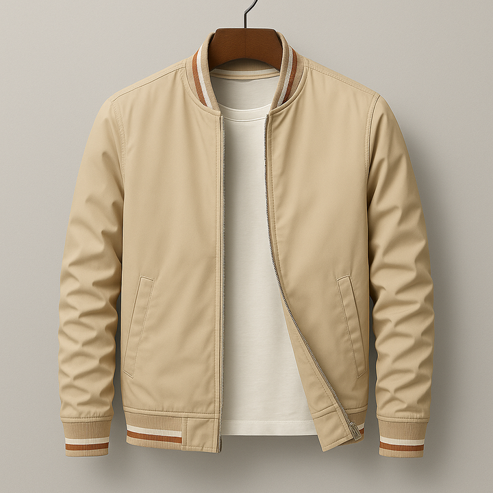 VEDORE™ | Elegant Striped Bomber Jacket