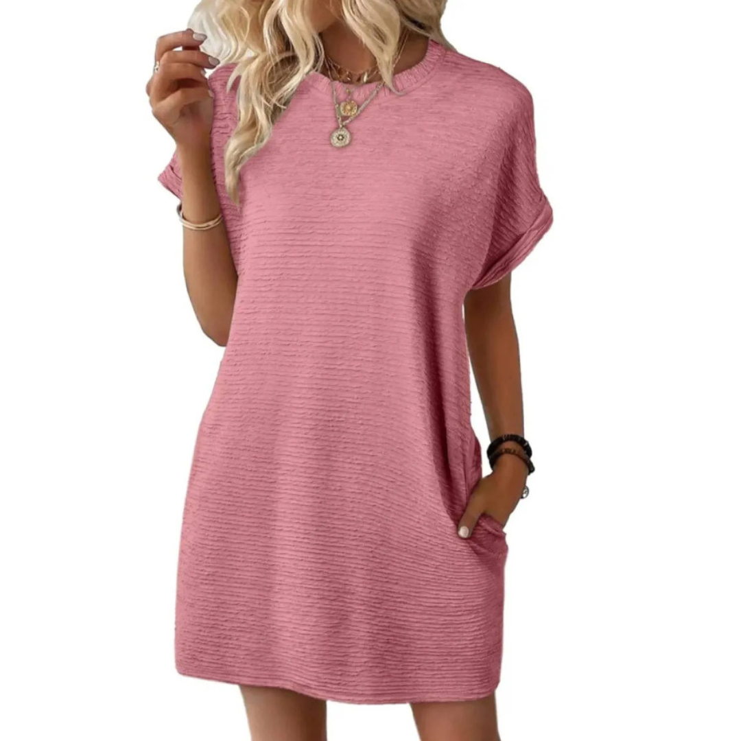 Deirdre – Casual Minimalist Round Neck Summer Dress