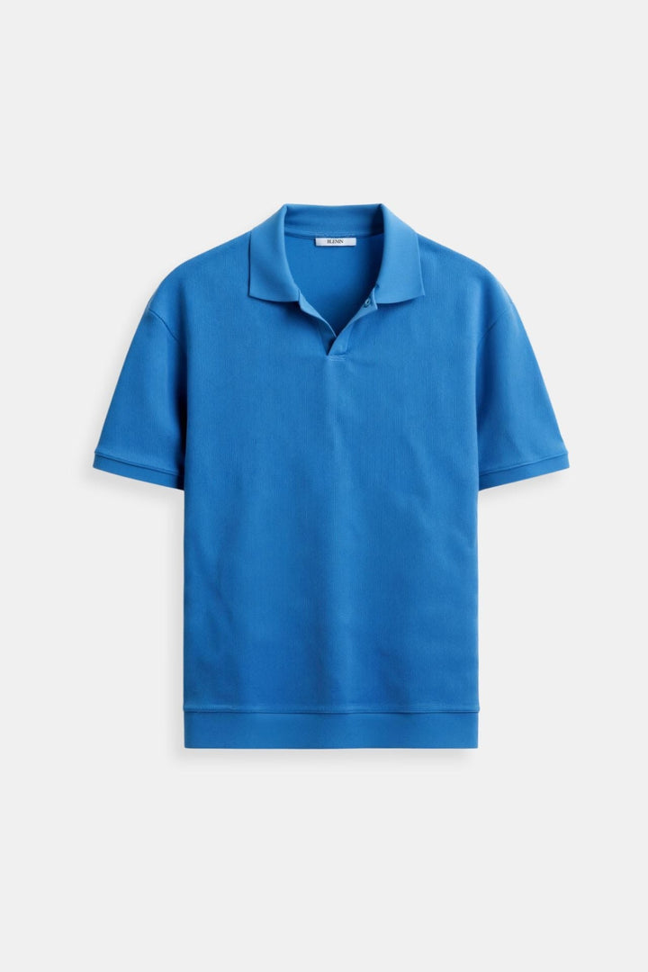 VEDORE Poloshirt mit Wollstruktur