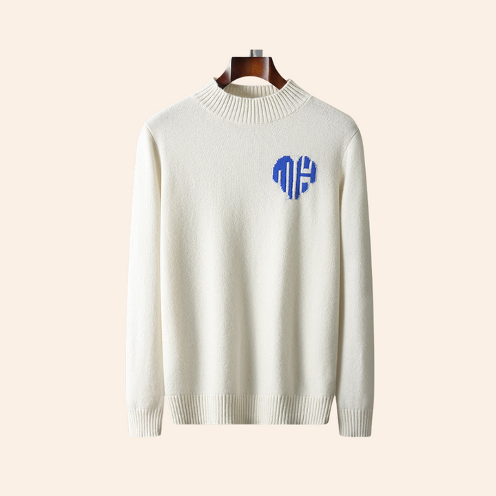 HERZ-PULLOVER AUS 100% KASCHMIR