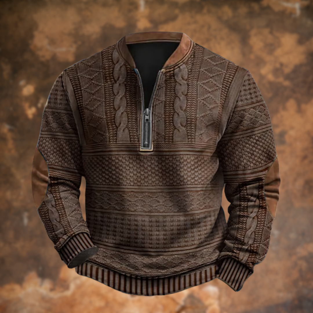 Vedore – Knitted Sweater with Zipper Detail