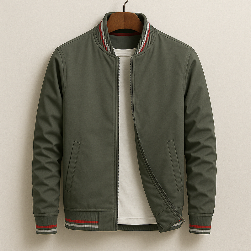 VEDORE™ | Elegant Striped Bomber Jacket