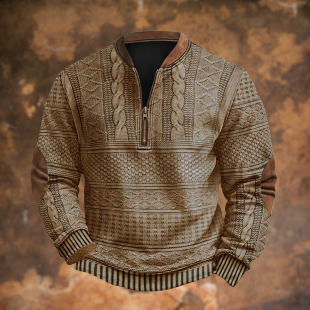 Vedore – Knitted Sweater with Zipper Detail