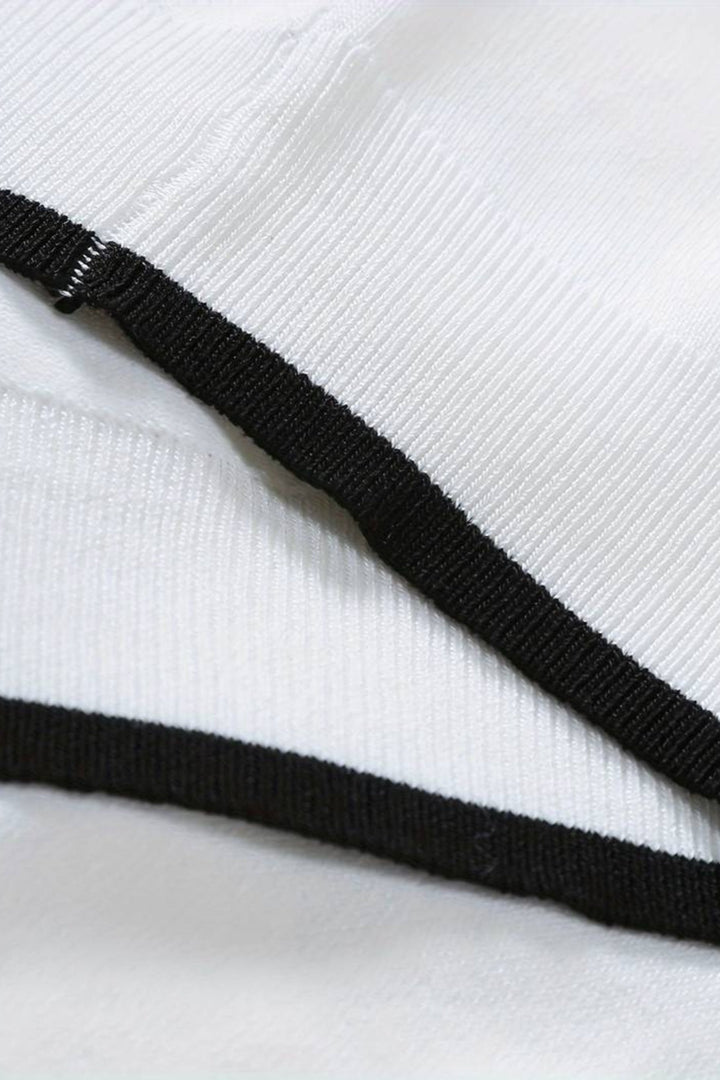 VEDORE gestricktes Quarter Zip Golf Polo
