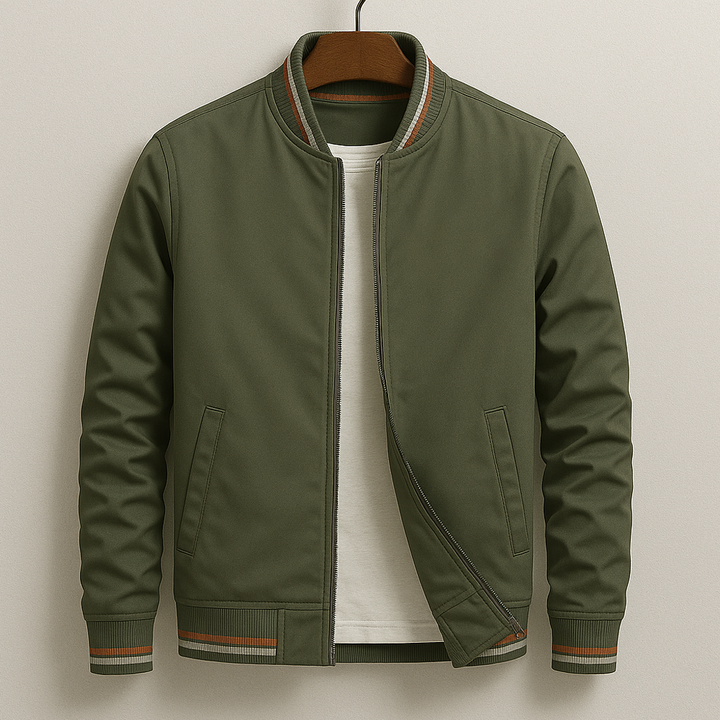 VEDORE™ | Elegant Striped Bomber Jacket