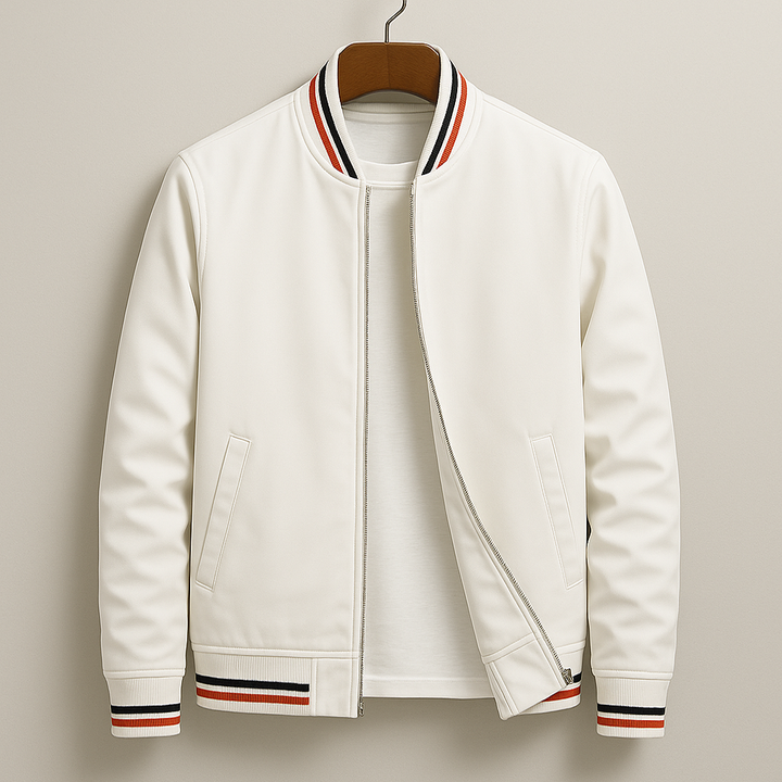 VEDORE™ | Elegant Striped Bomber Jacket
