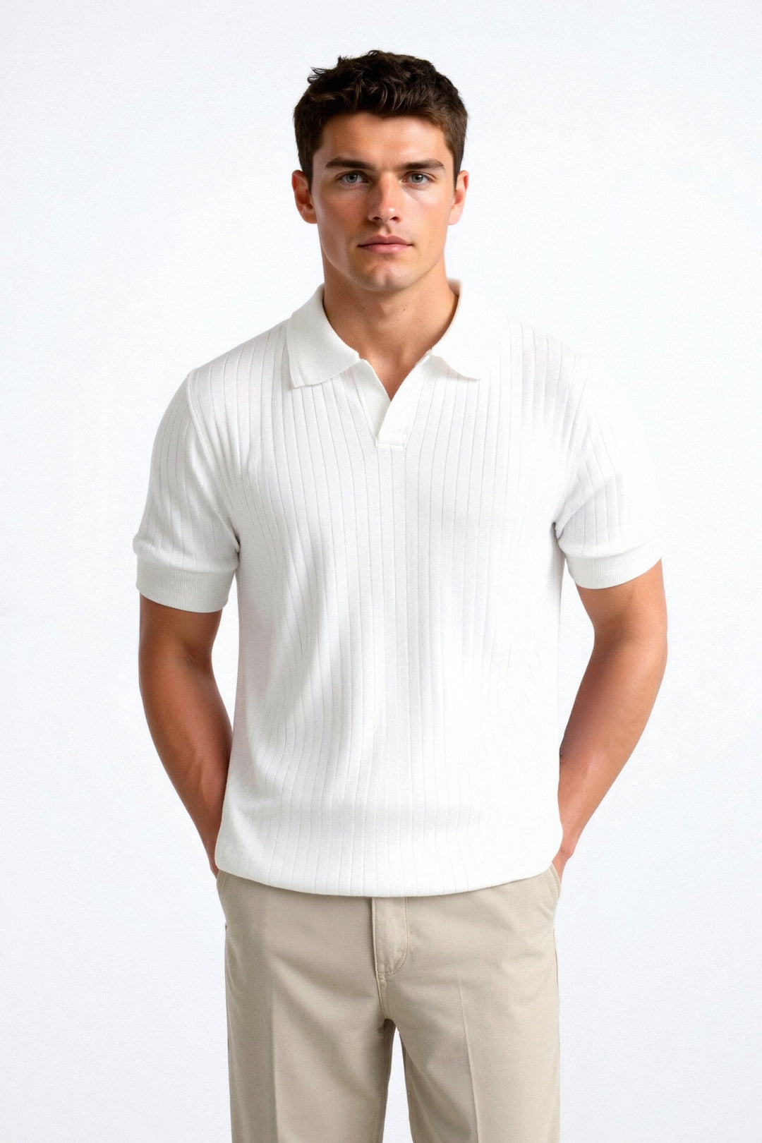 Pisa - Geripptes Baumwoll-Polo
