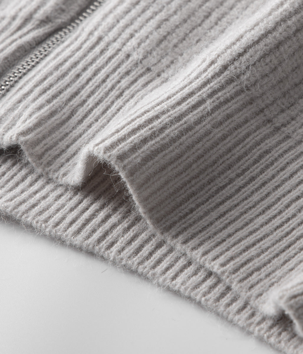 100% Merinowolle ZIPPED CARDIGAN