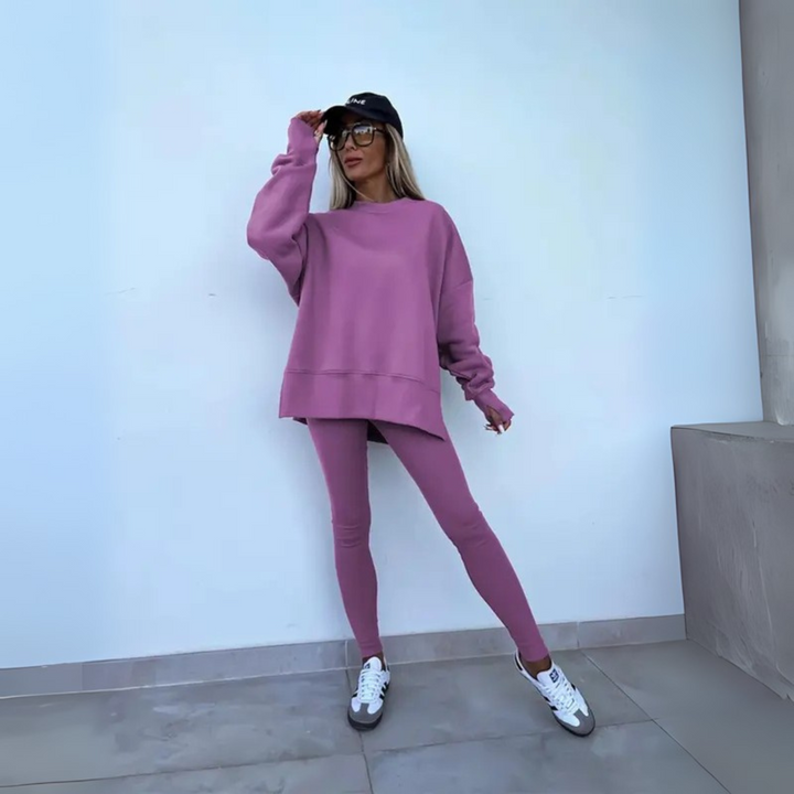 YACHI™  - Casual Long Sleeve Sweatshirt and Pants Set