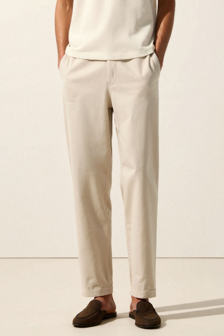 VEDORE Leinenhose Regular Fit Lose Hose