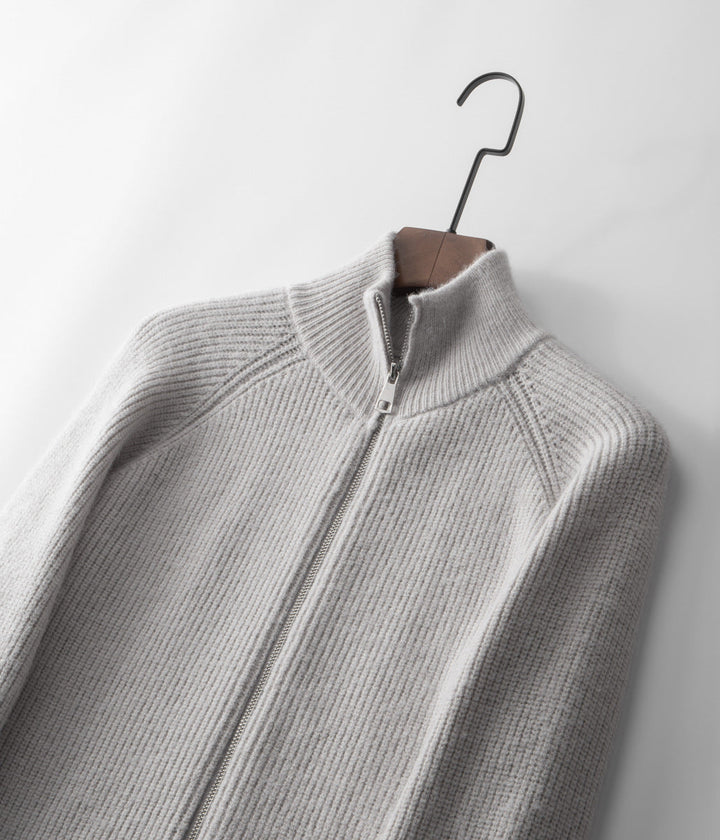 100% Merinowolle ZIPPED CARDIGAN