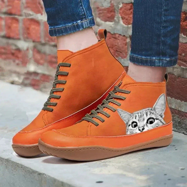 Máirín – Leather Ankle Boots for Cat Lovers