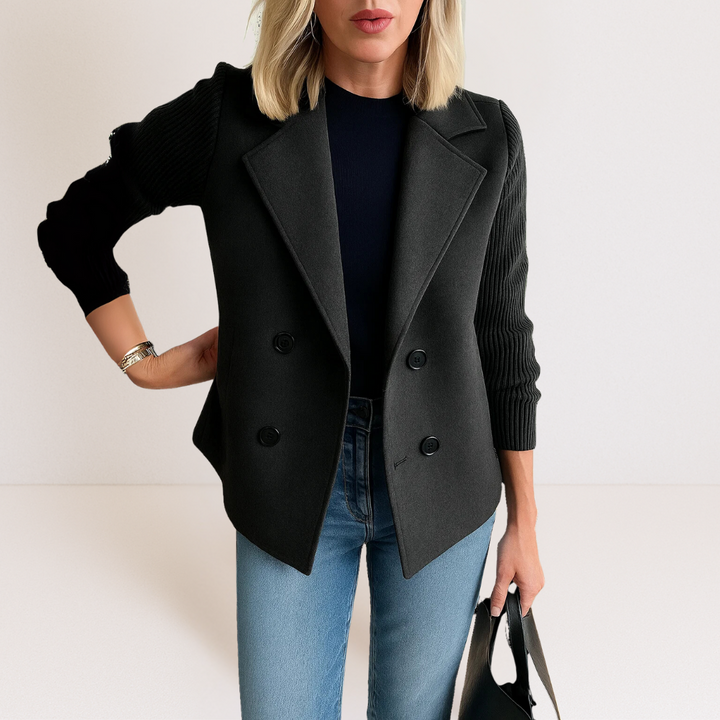 Étaín – Elegant Jacket with Knitted Sleeves