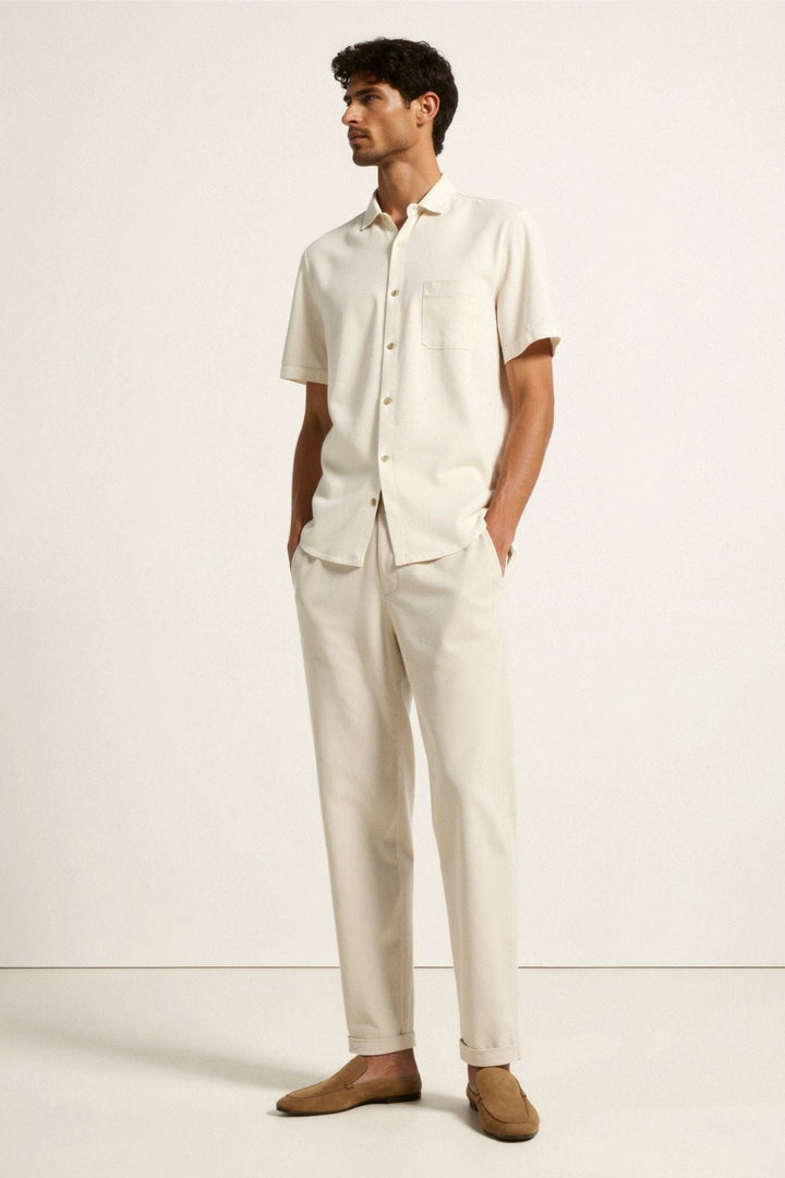 VEDORE Leinenhose Regular Fit Lose Hose