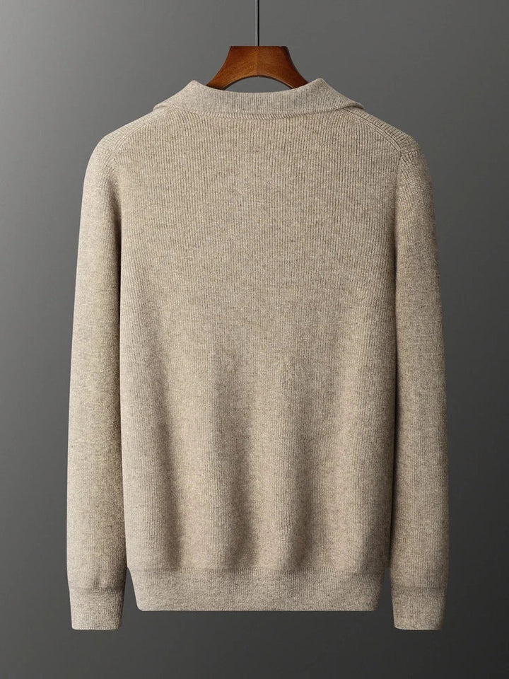 PULLOVER MIT HALBEM REISSVERSCHLUSS AUS 100% KASCHMIR
