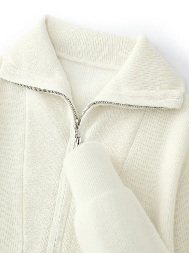 PULLOVER MIT HALBEM REISSVERSCHLUSS AUS 100% KASCHMIR