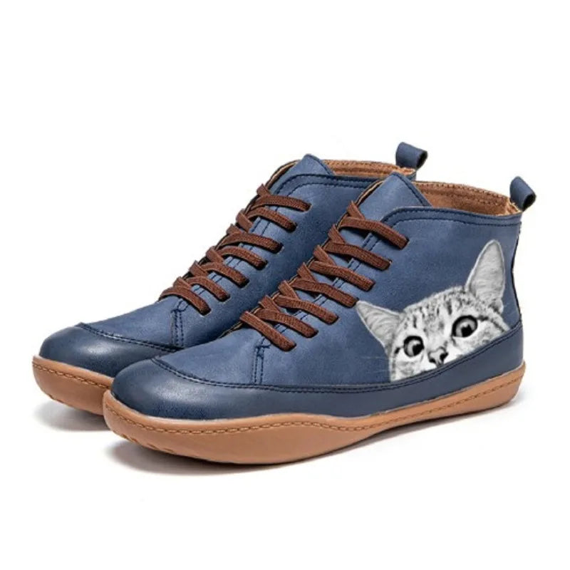Máirín – Leather Ankle Boots for Cat Lovers