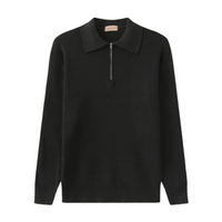 Julius Pullover mit halbem Reißverschluss