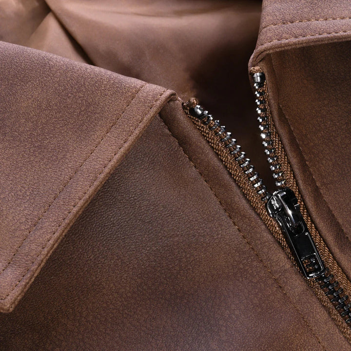 VEDORE - Zeitlose Lederjacke