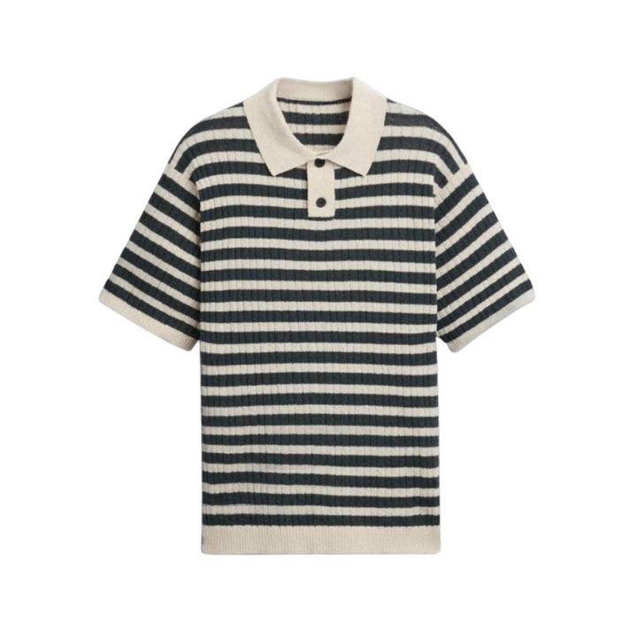 VEDORE Gestricktes gestreiftes Polo