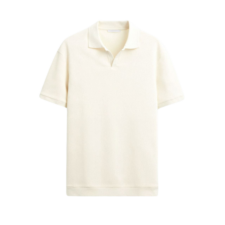VEDORE Poloshirt mit Wollstruktur