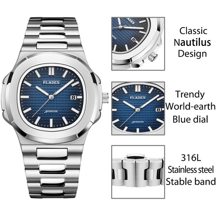 Pladen Edelstahl Uhr