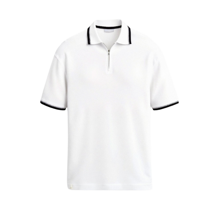 VEDORE gestricktes Quarter Zip Golf Polo