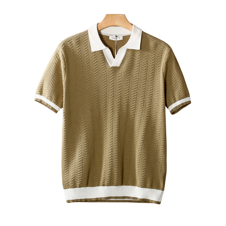 VEDORE POLOSHIRT MIT KONTRASTSTRUKTUR