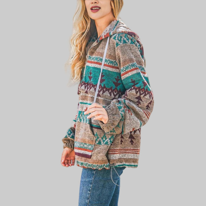 Senach – Comfy Oversized Zip-Up Hoodie Sweatshirt