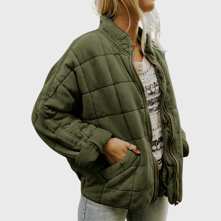 Cadhla – Oversized Quilted Mid-Season Coat