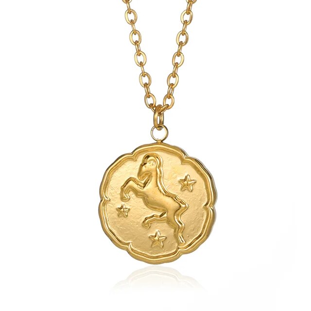 VEDORE - Sternzeichen-Halskette - Gold