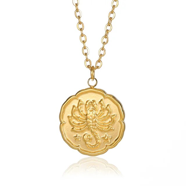 VEDORE - Sternzeichen-Halskette - Gold