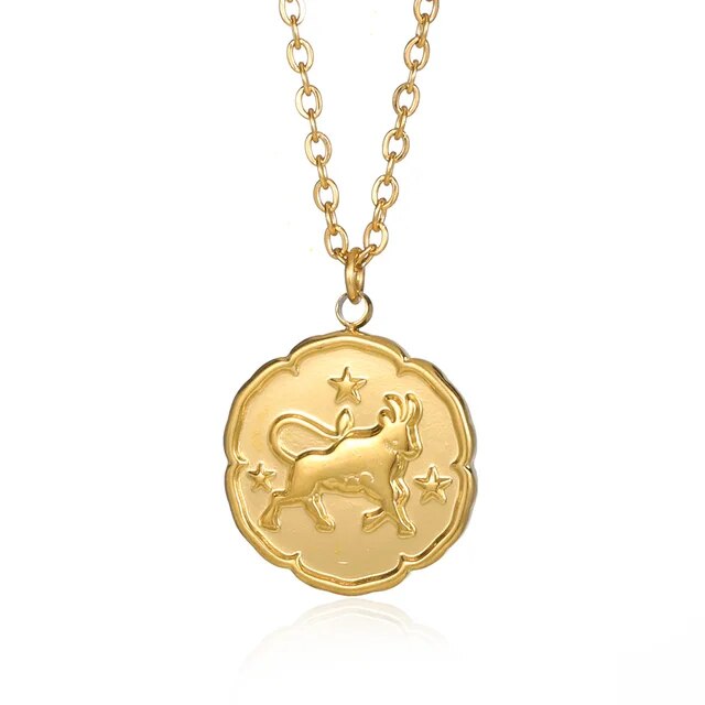 VEDORE - Sternzeichen-Halskette - Gold