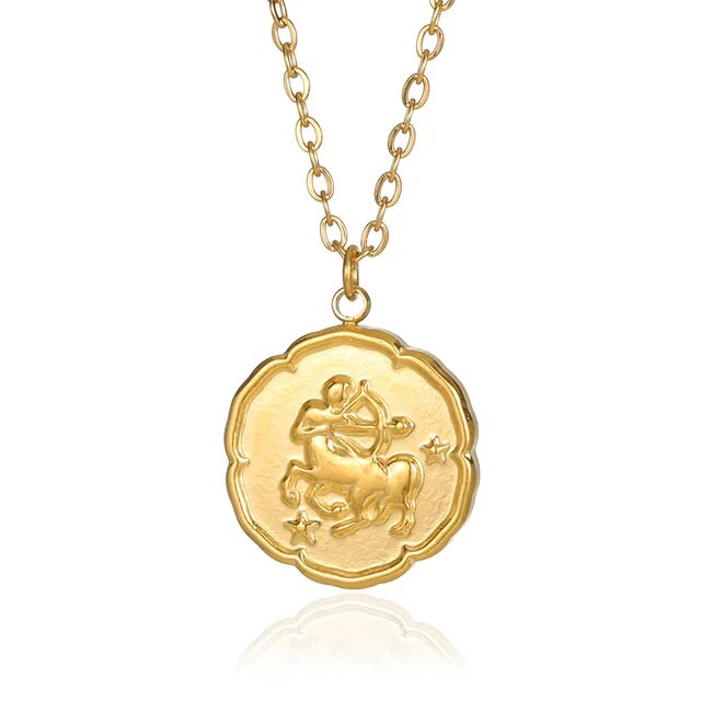 VEDORE - Sternzeichen-Halskette - Gold