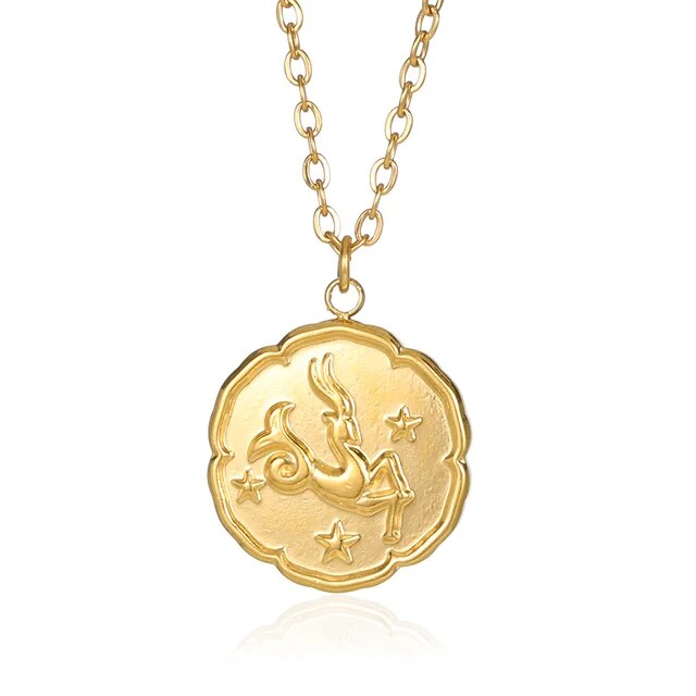 VEDORE - Sternzeichen-Halskette - Gold