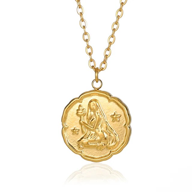 VEDORE - Sternzeichen-Halskette - Gold