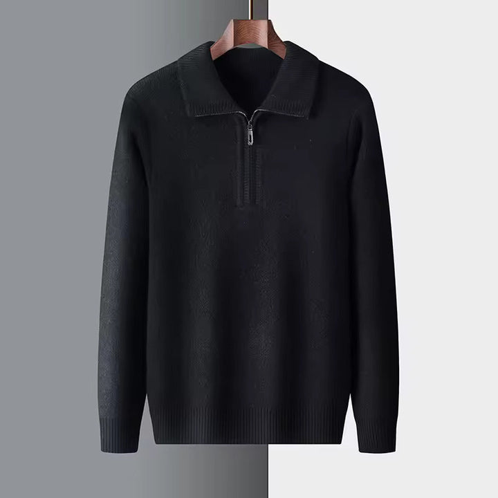 PULLOVER MIT REISSVERSCHLUSS AUS 100% KASCHMIR