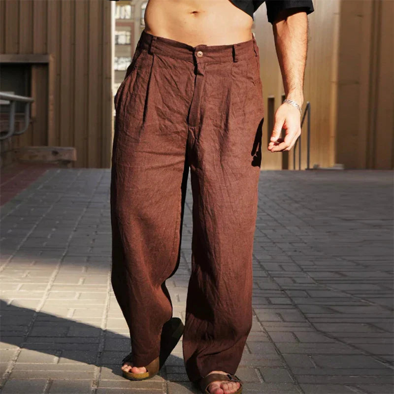 DARIO | Wide-Leg Linen Pants