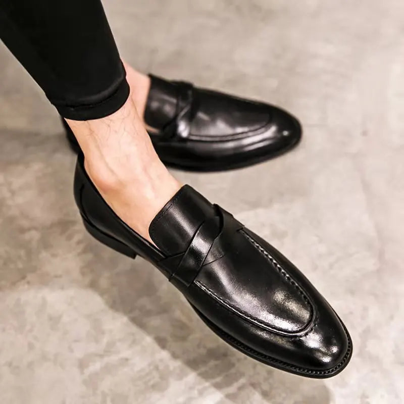 Freizeit-Loafer aus Leder