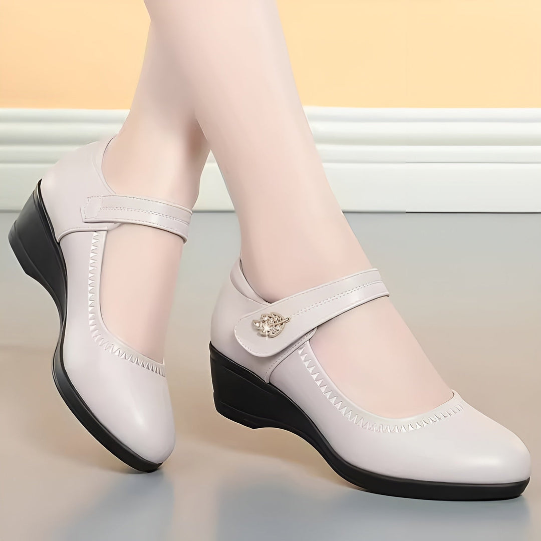 Fionnuala – Elegant Strap Wedge Shoes
