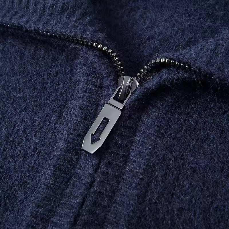 PULLOVER MIT REISSVERSCHLUSS AUS 100% KASCHMIR