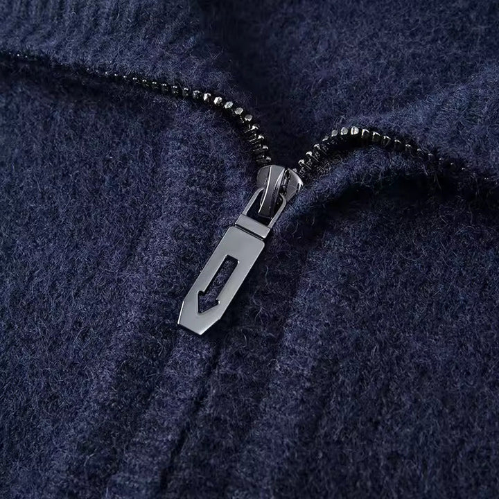 PULLOVER MIT REISSVERSCHLUSS AUS 100% KASCHMIR